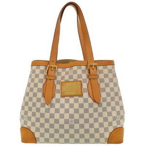 Louis Vuitton Damier Azur White Hampstead MM Tote Bag